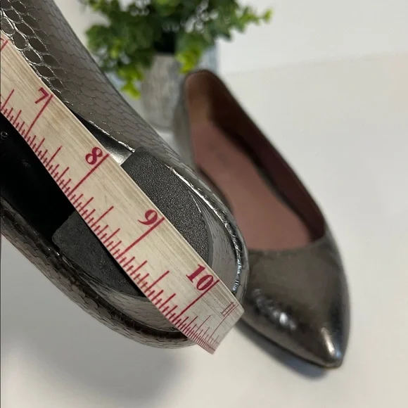 Miu Miu Metallic Snakeskin Women's Flats - Picture 10 of 14